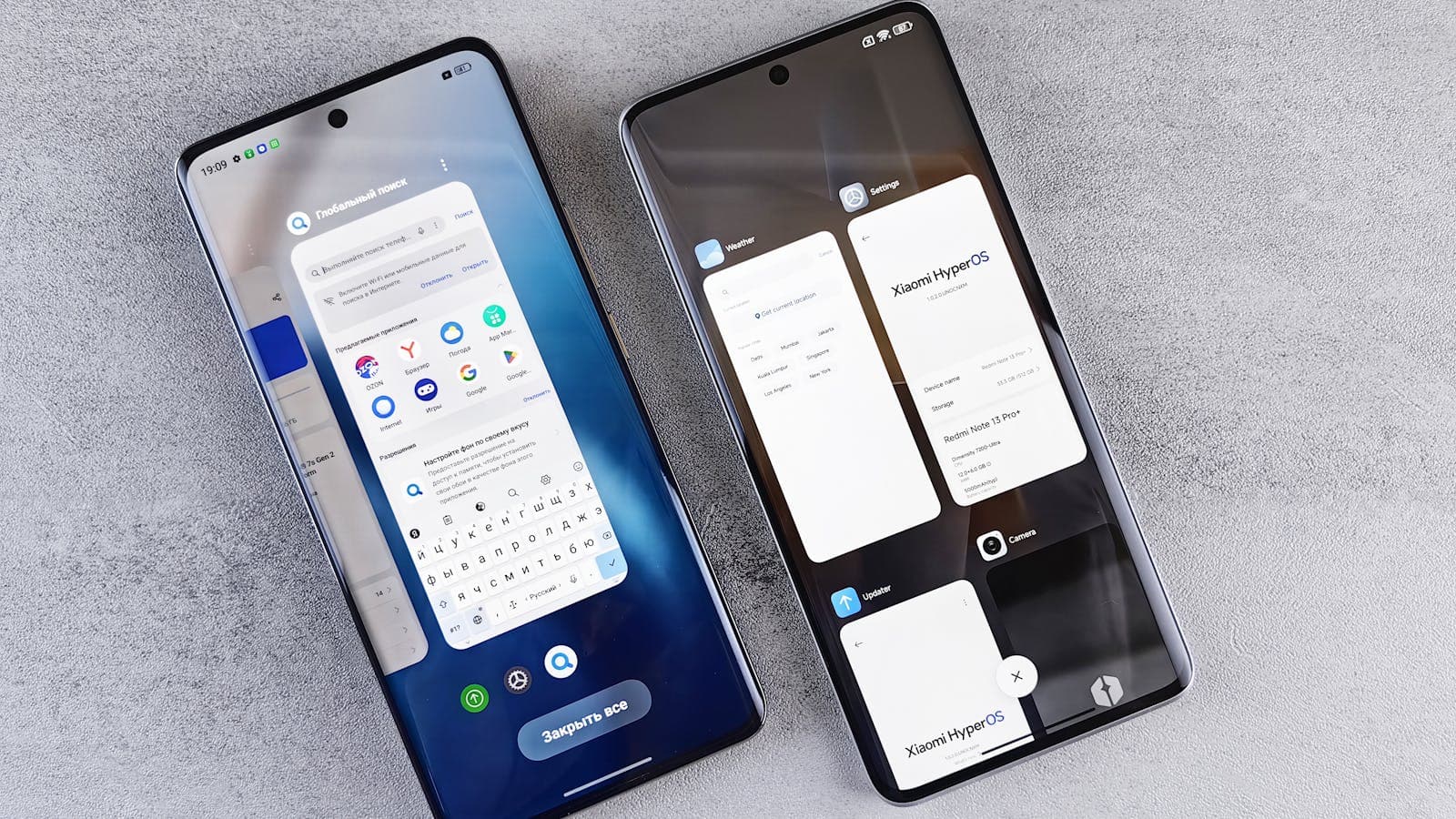 Side-by-side phone screens comparing different QR menu apps with banner ads versus a clean menu-MENA menu